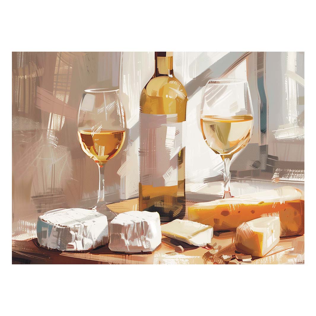 CHEESE AND WINE TEA TRAY