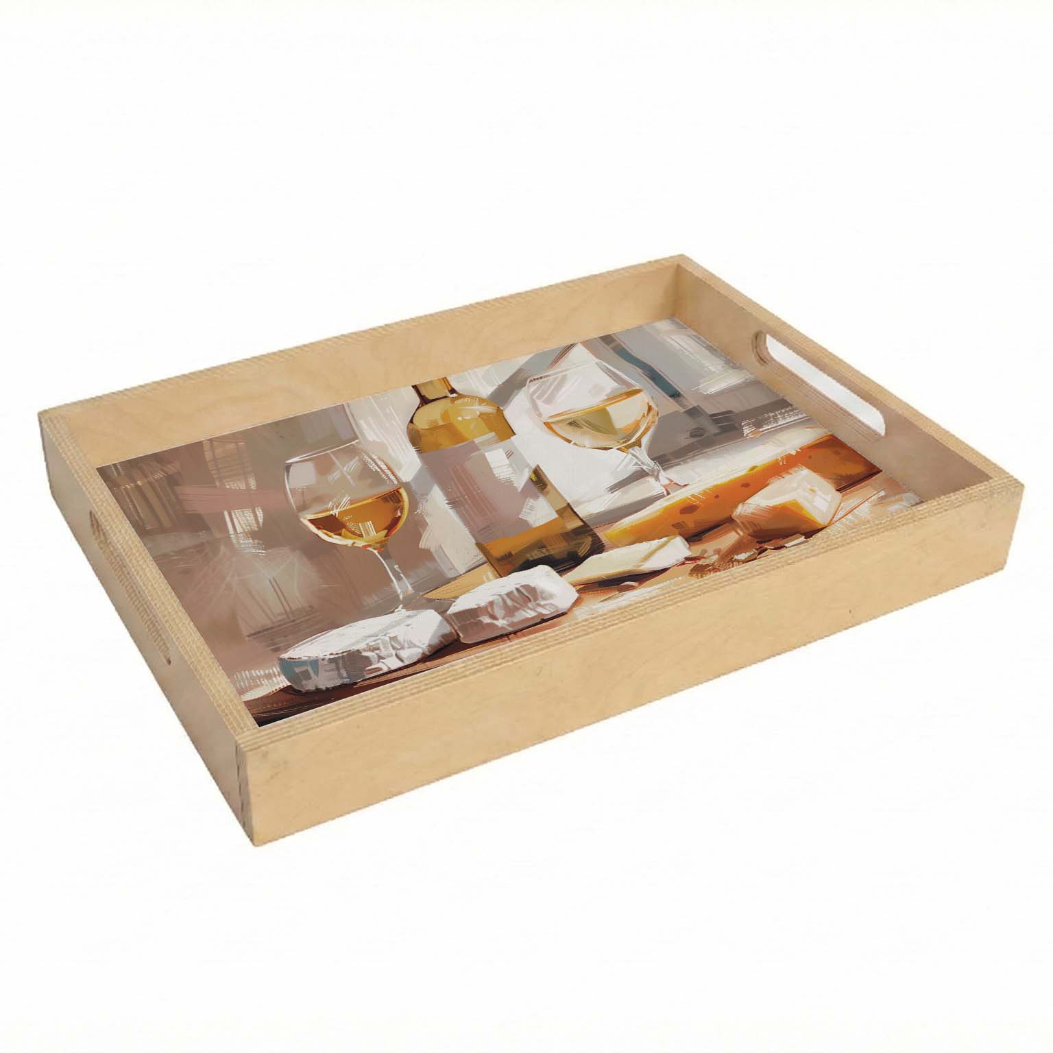 CHEESE AND WINE TEA TRAY