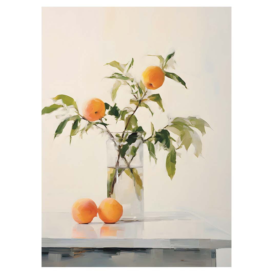 ORANGE BRANCH TEA TOWEL