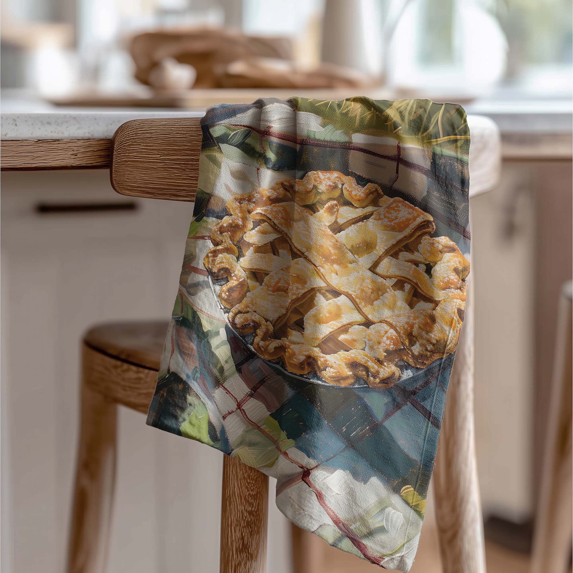 PICNIC PIE GREEN TEA TOWEL