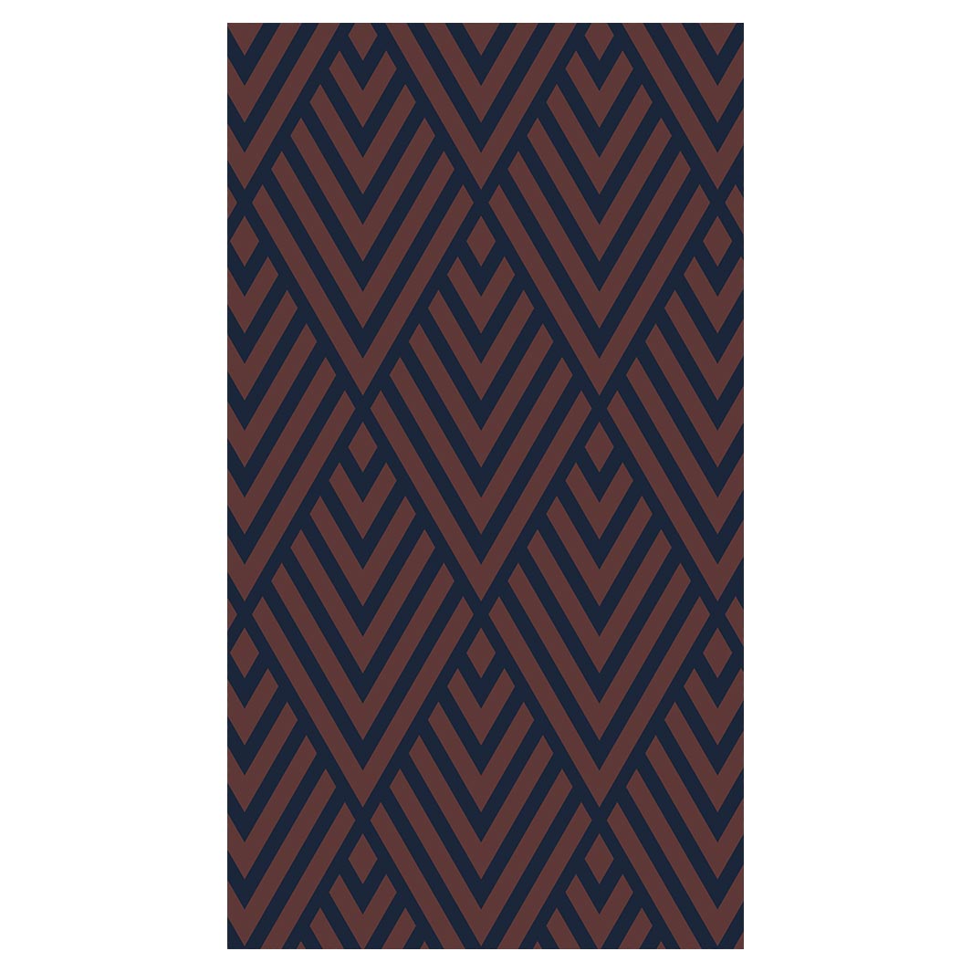 BROWN AND NAVY DIAMOND PATTERN BUFF