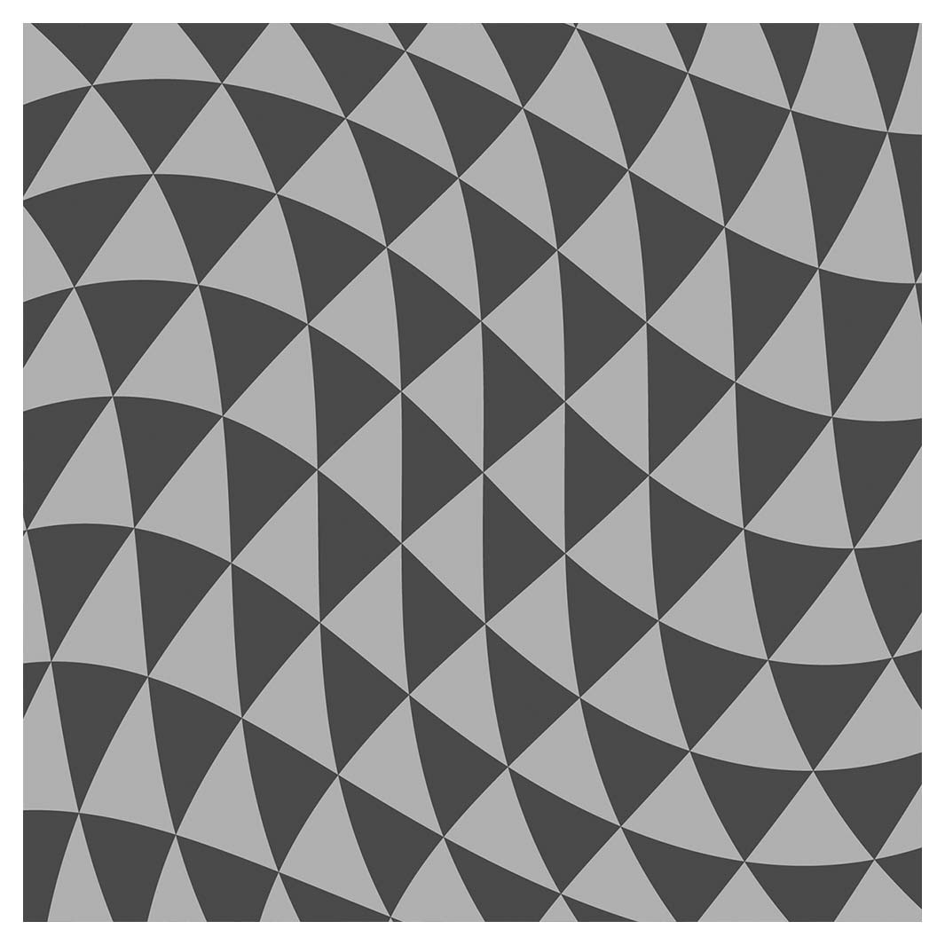 GEOMETRIC TRIANGLE GREY OPTICAL ILLUSION SQUARE COASTER