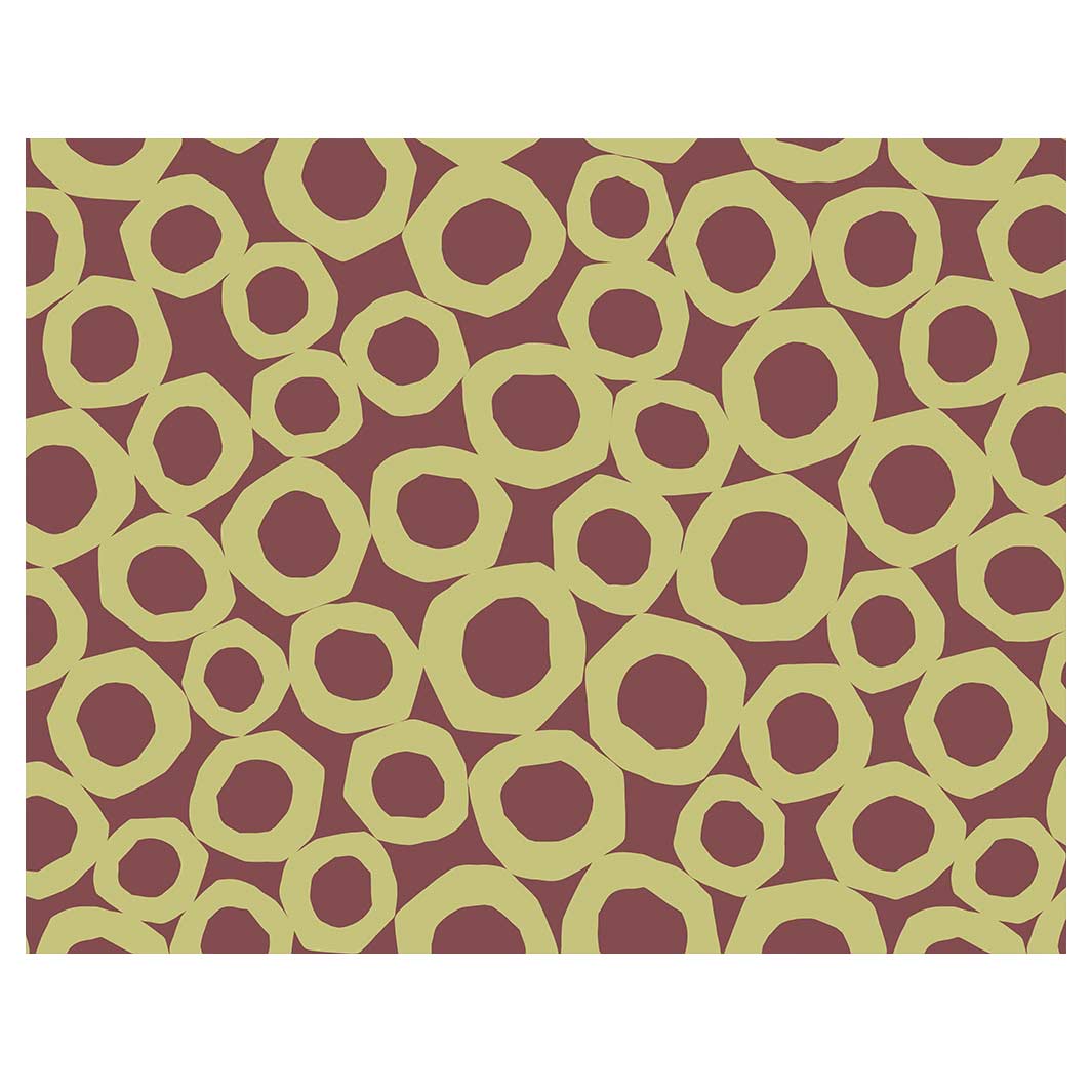 GEOMETRIC GREEN AND MAUVE PATTERN FLEECE BLANKET