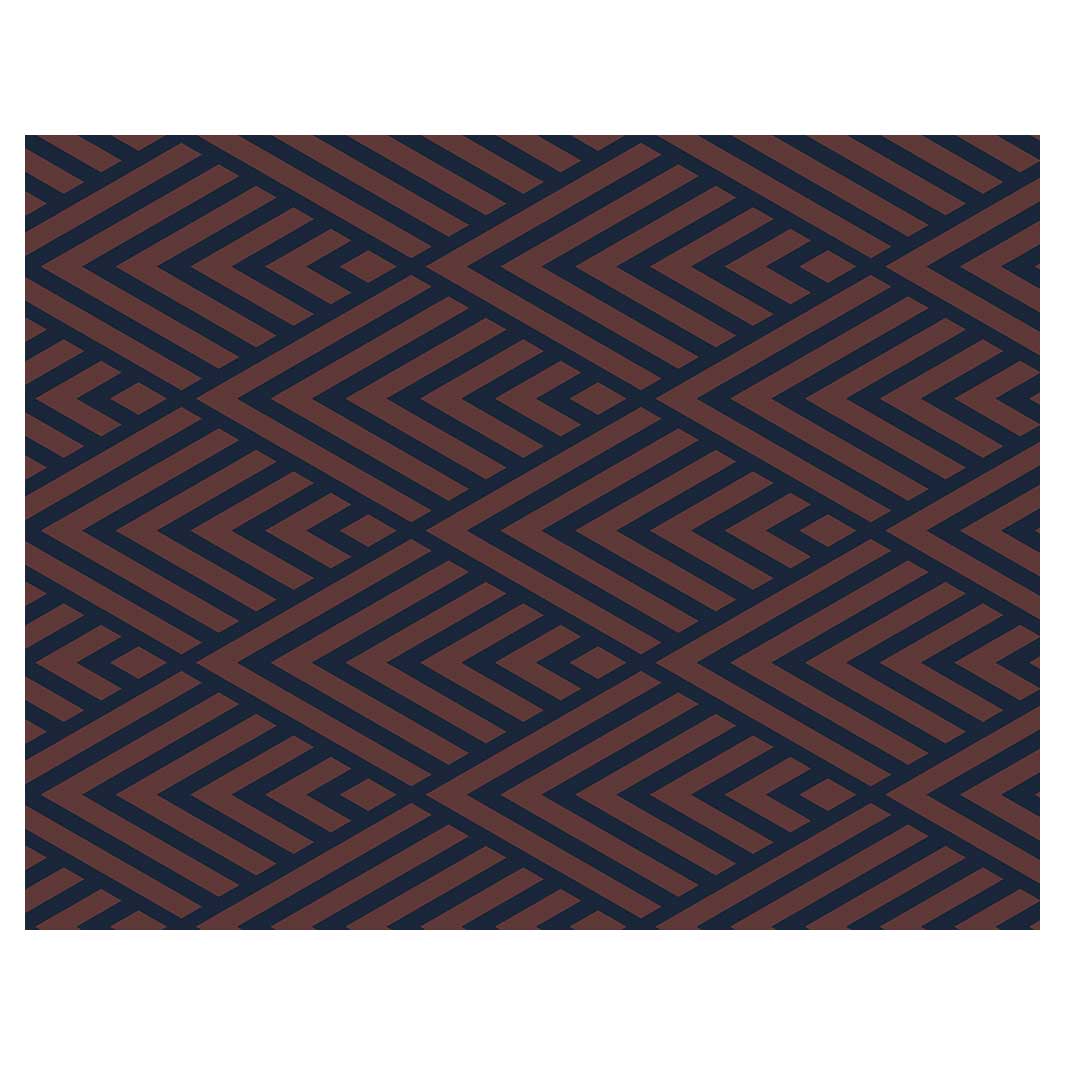 BROWN AND NAVY DIAMOND PATTERN FLEECE BLANKET