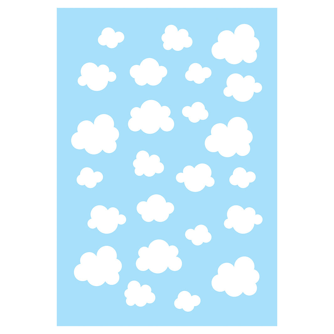 KIDS LIGHT BLUE CLOUD PATTERN FLEECE BLANKET