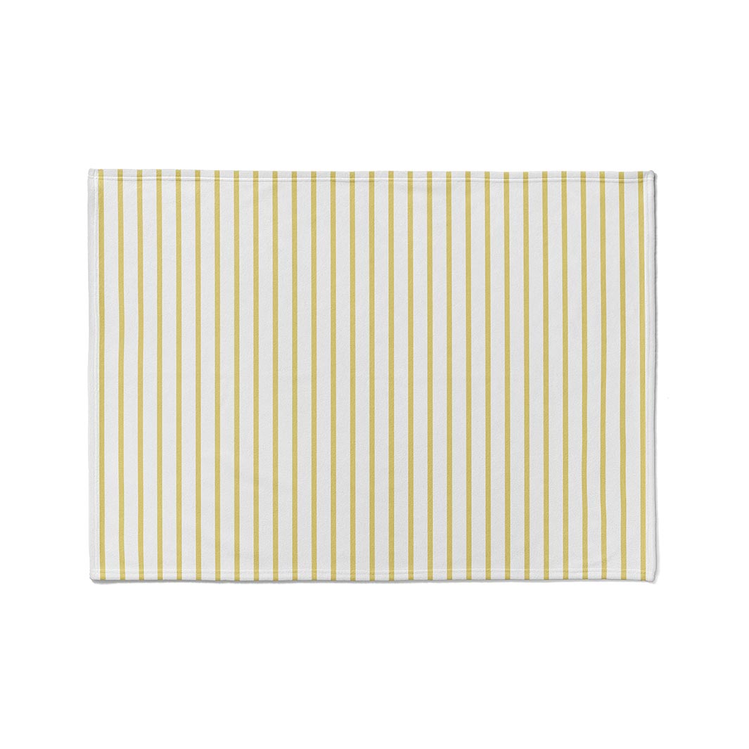 KIDS YELLOW STRIPES FLEECE BLANKET