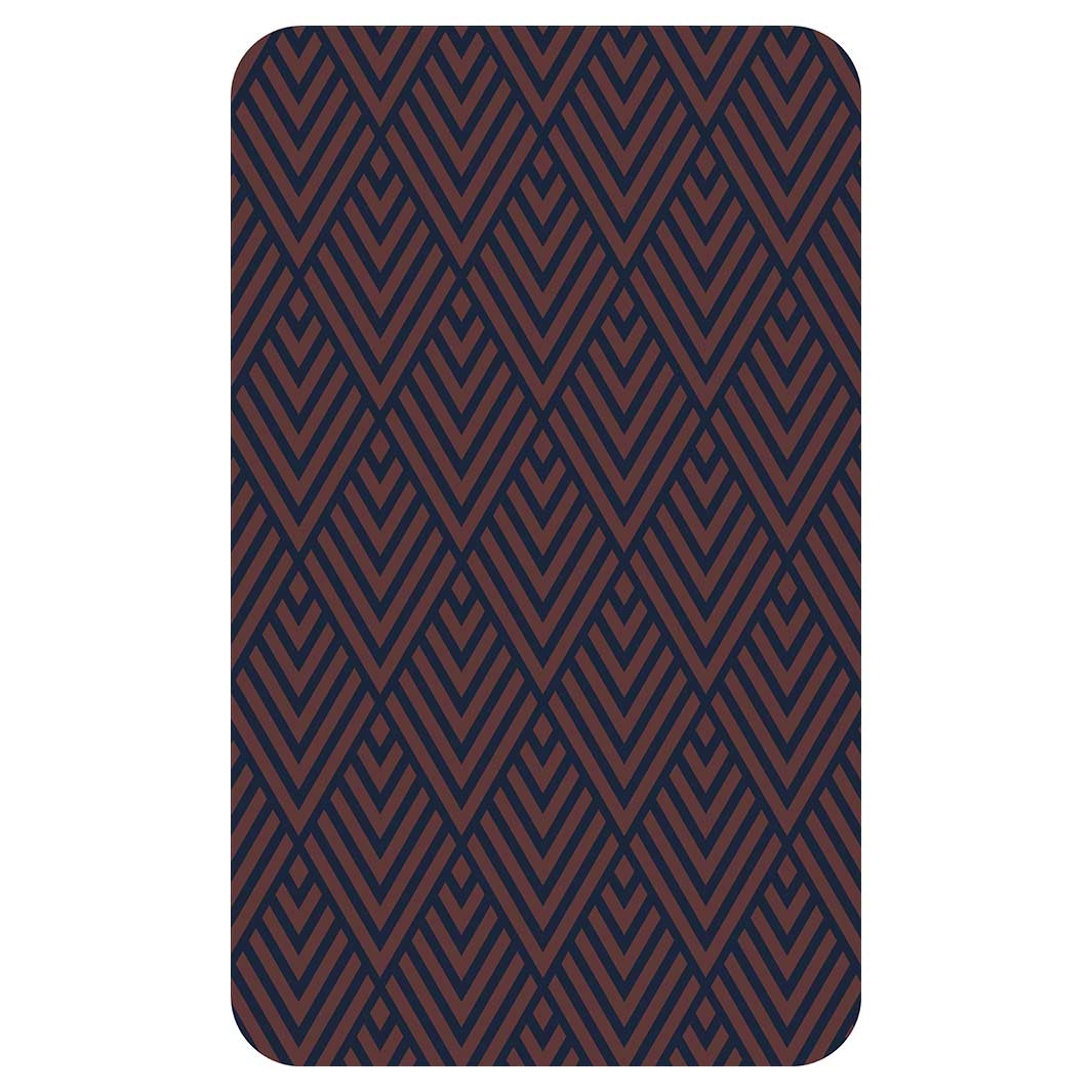 BROWN AND NAVY DIAMOND PATTERN KITCHEN TOWEL