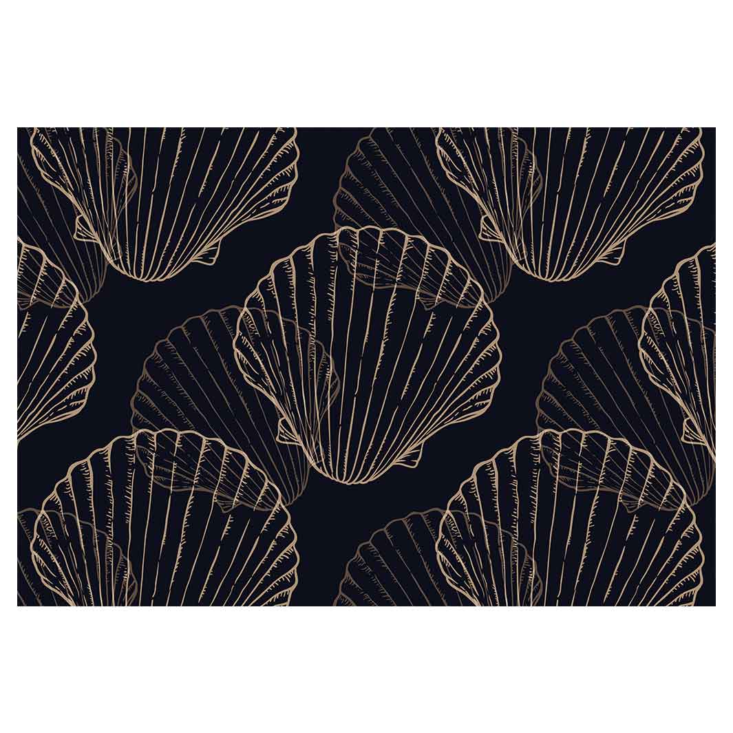 PATTERN DARK NAVY SHELL RECTANGULAR PLACEMAT