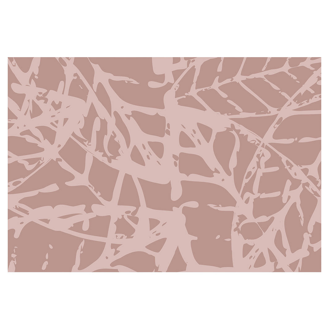 LEAF STAMP MUTED PINK PATTERN RECTANGULAR PLACEMAT