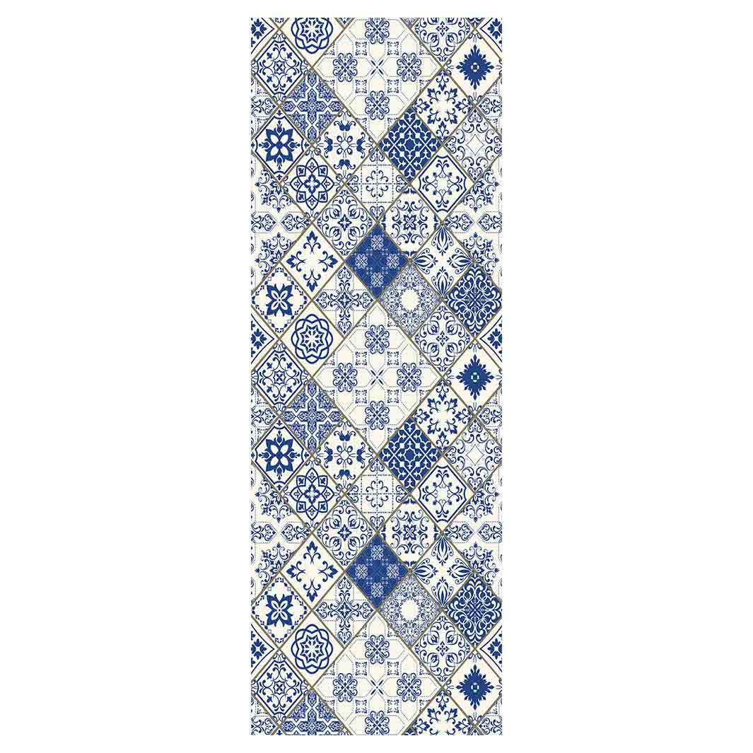 PATTERN BLUE DIAMOND LISBON RUNNER RUG