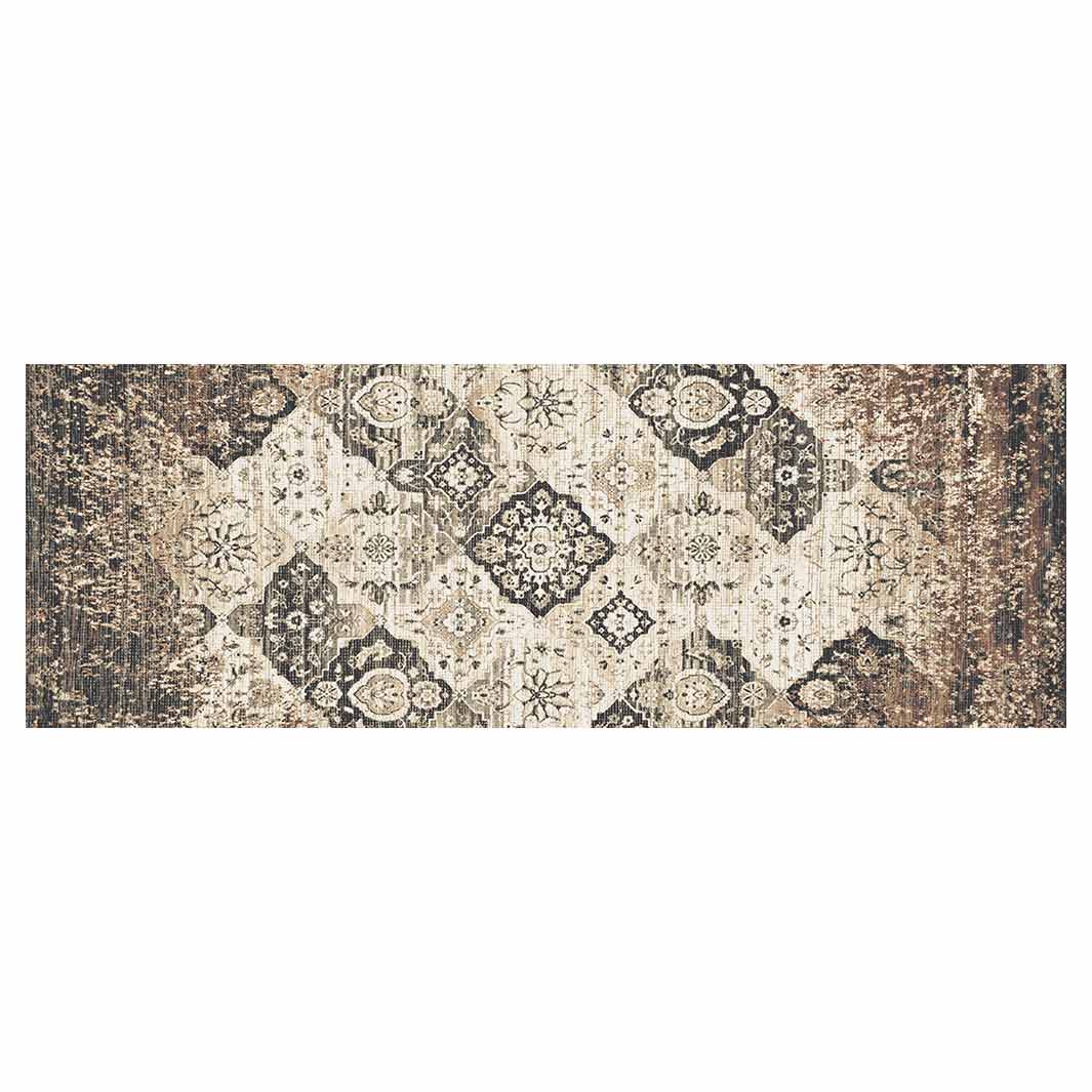 CLASSIC BROWN AUTUMN DISTRESSED RUNNER RUG