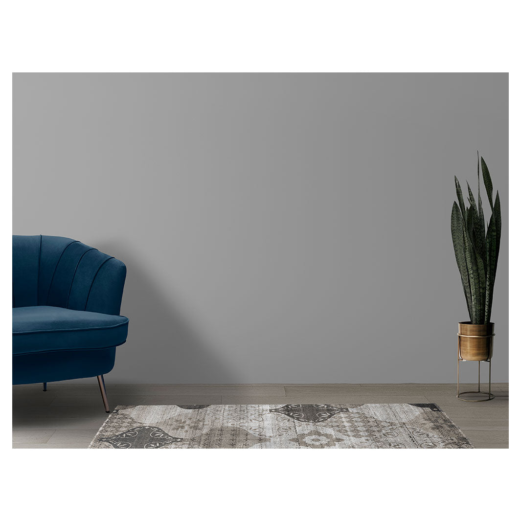 CLASSIC GREY NATURAL PATCHWORK RUNNER RUG