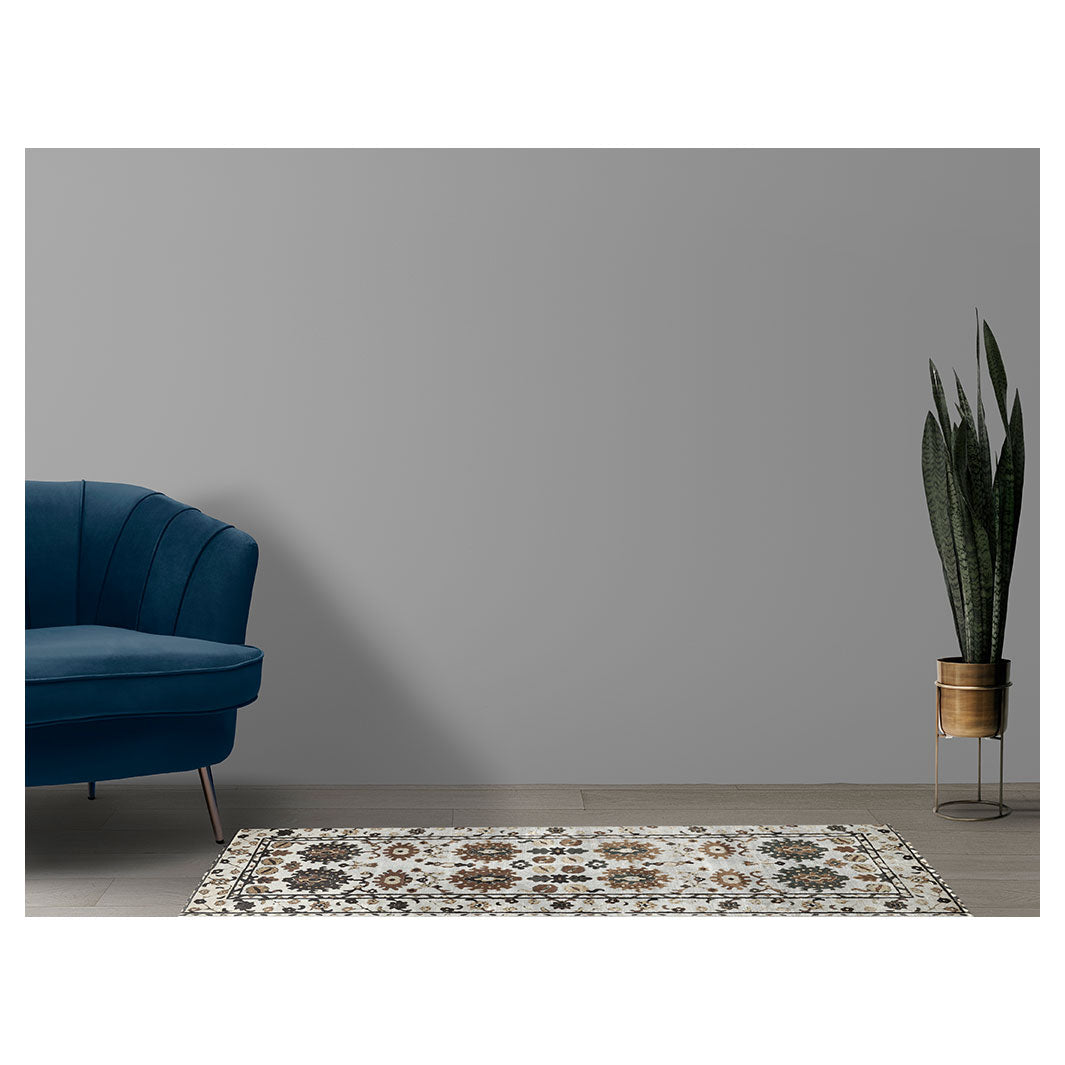 CLASSIC BEIGE LIGHT NEUTRAL ORIENTAL PATTERN RUNNER RUG