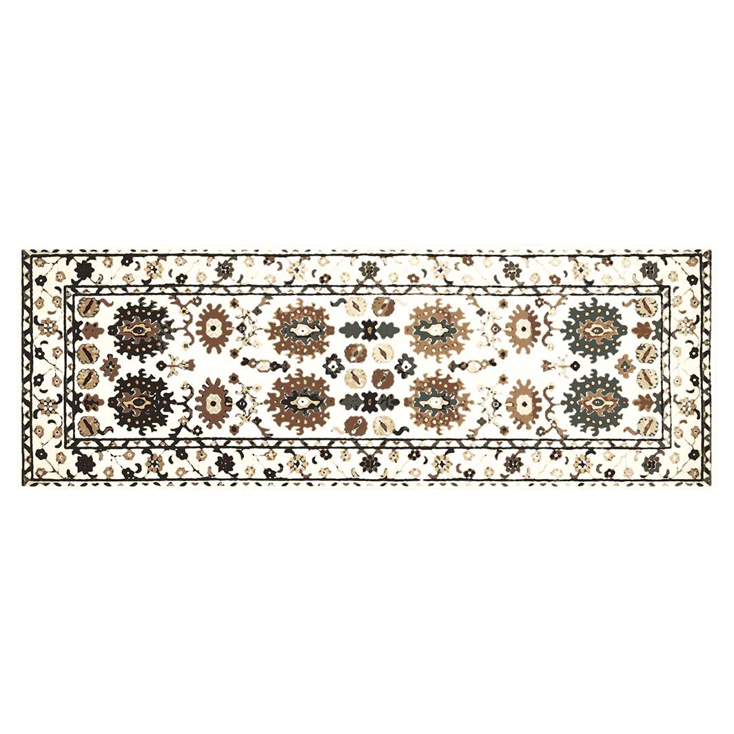 CLASSIC BEIGE LIGHT NEUTRAL ORIENTAL PATTERN RUNNER RUG