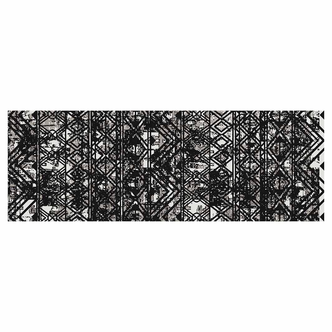 CLASSIC GREY AFRICAN TRIBAL PATTERN RUNNER RUG