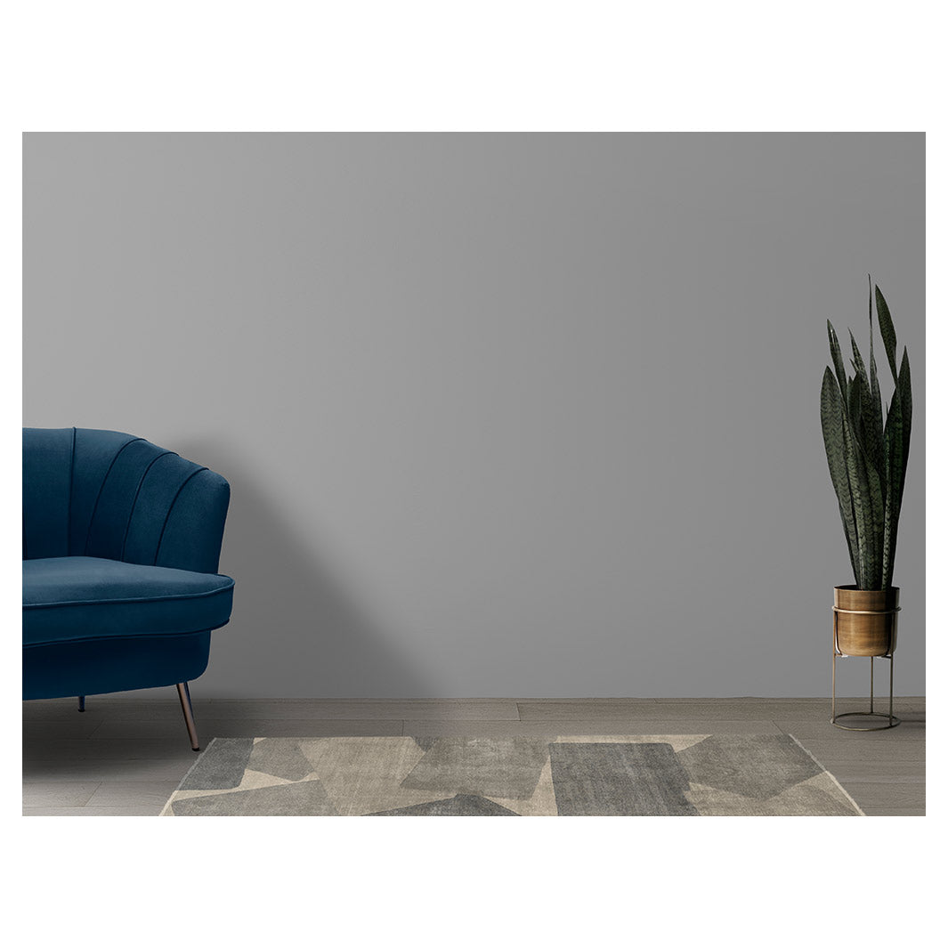 CONTEMPORARY GREY BLOCK PATTERN RUNNER RUG