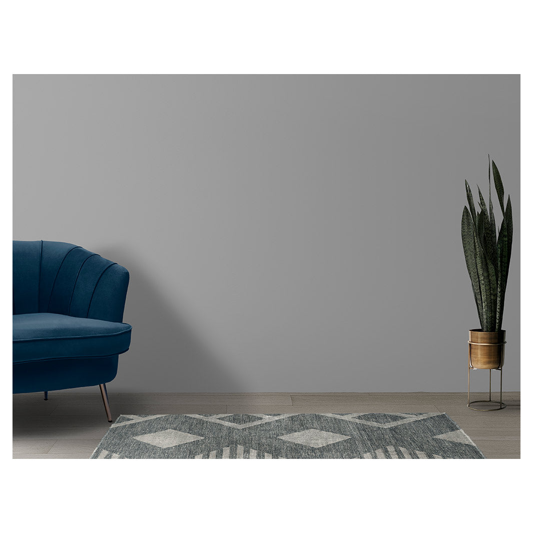 CONTEMPORARY BLUE MINIMALISTIC RUNNER RUG