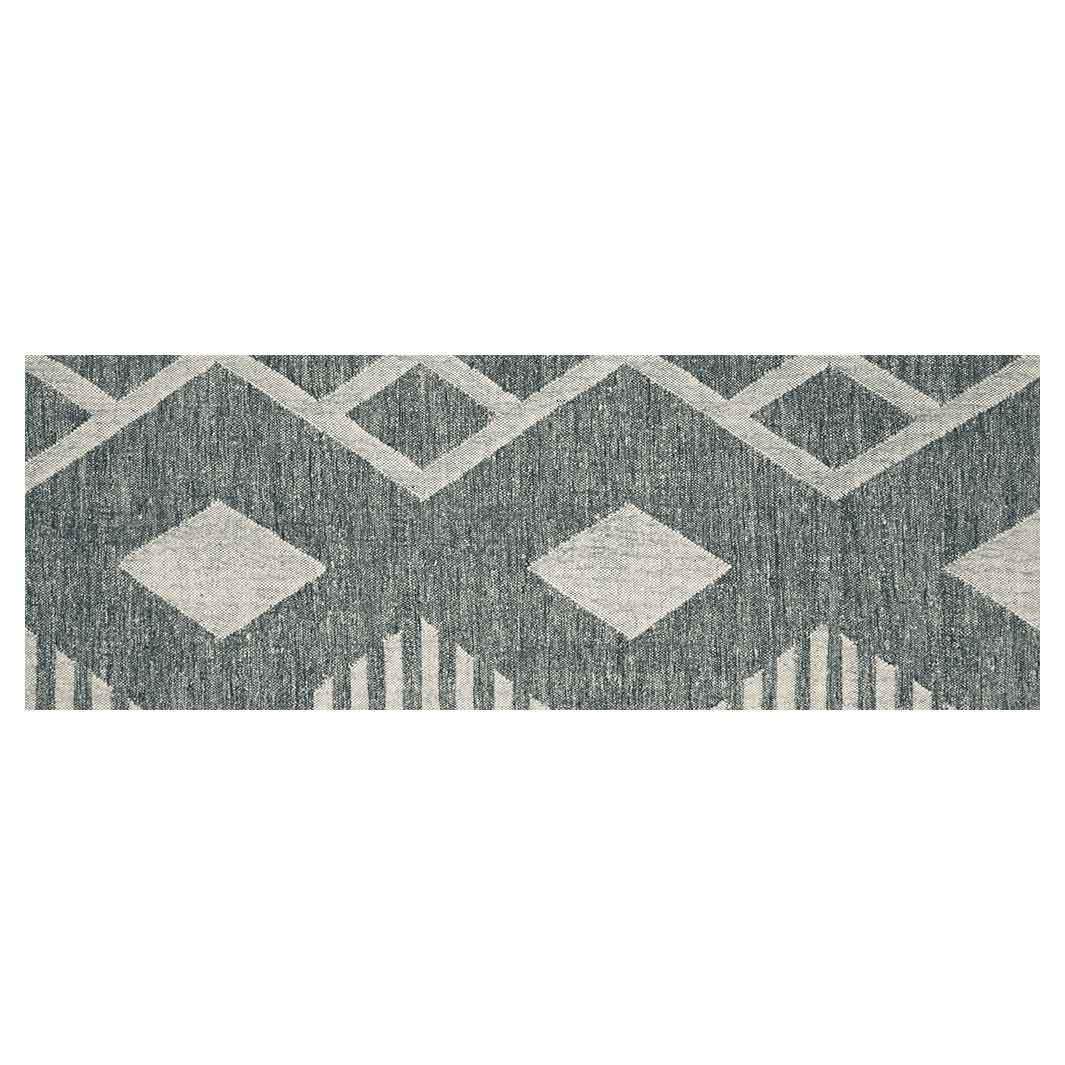 CONTEMPORARY BLUE MINIMALISTIC RUNNER RUG