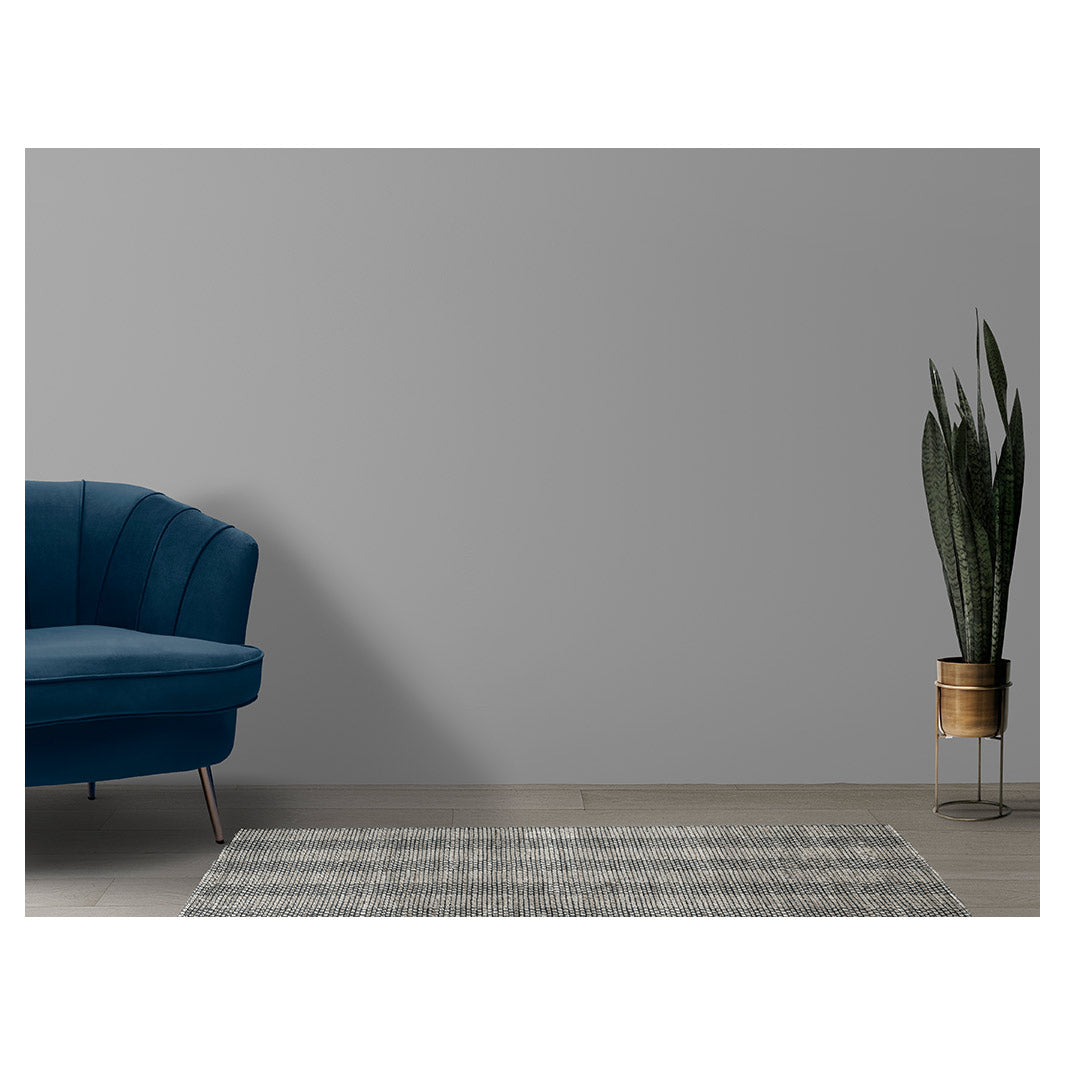 CONTEMPORARY BLUE MINIMALISTIC LINES RUNNER RUG