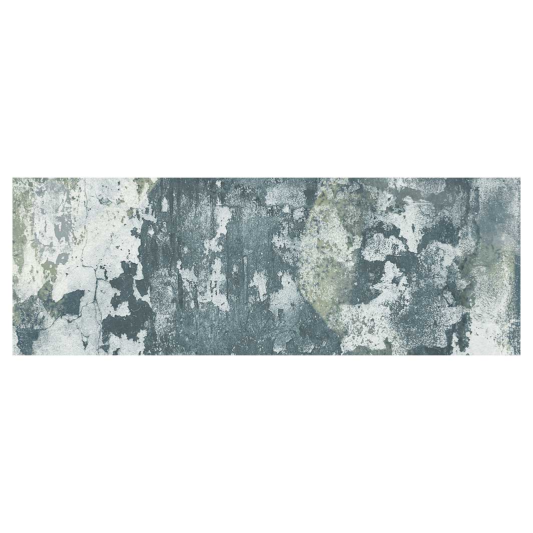 CONTEMPORARY BLUE  DISTRESSED CONCRETE RUNNER RUG