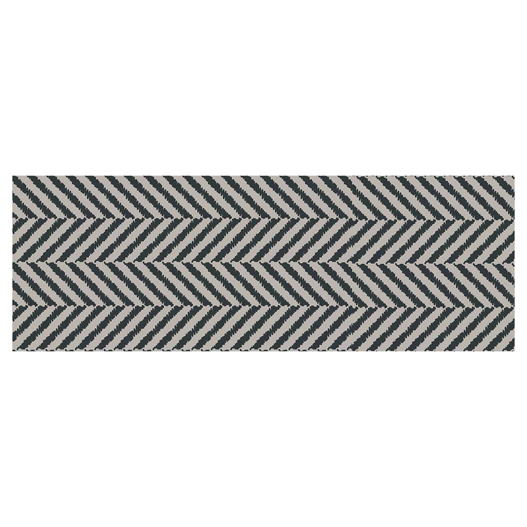 CONTEMPORARY GREY NATURAL TONED SIMPLISTIC LINES RUNNER RUG