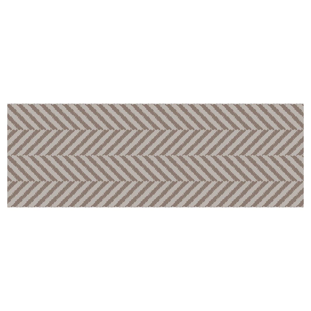 CONTEMPORARY BROWN NATURAL TONED SIMPLISTIC LINES RUNNER RUG