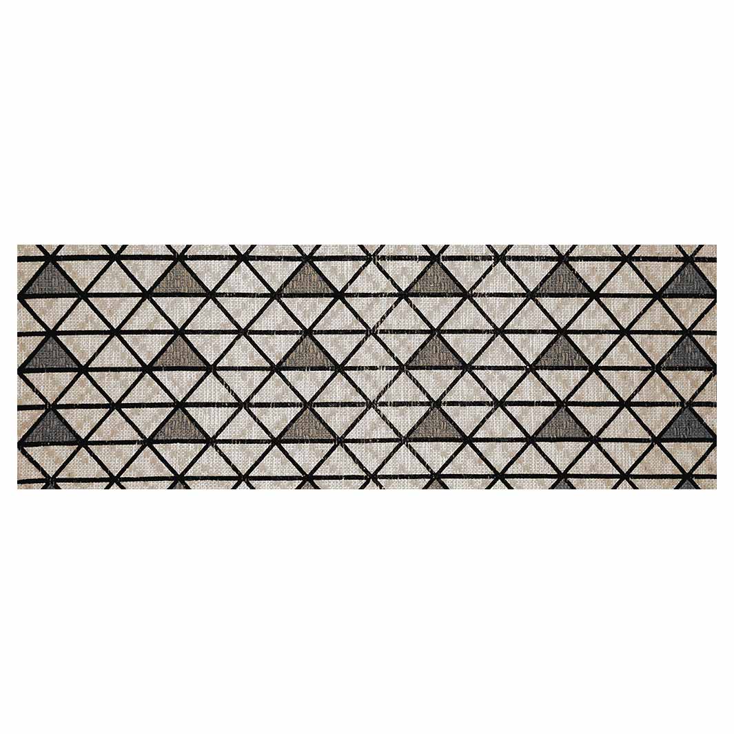 CONTEMPORARY BROWN TRIANGLE PATTERN RUNNER RUG