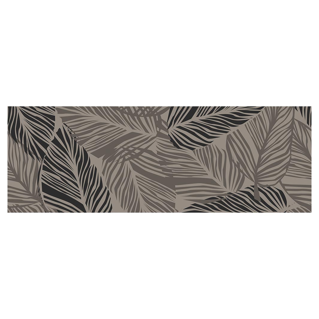 CONTEMPORARY BROWN MODERN NATURAL LEAF RUNNER RUG