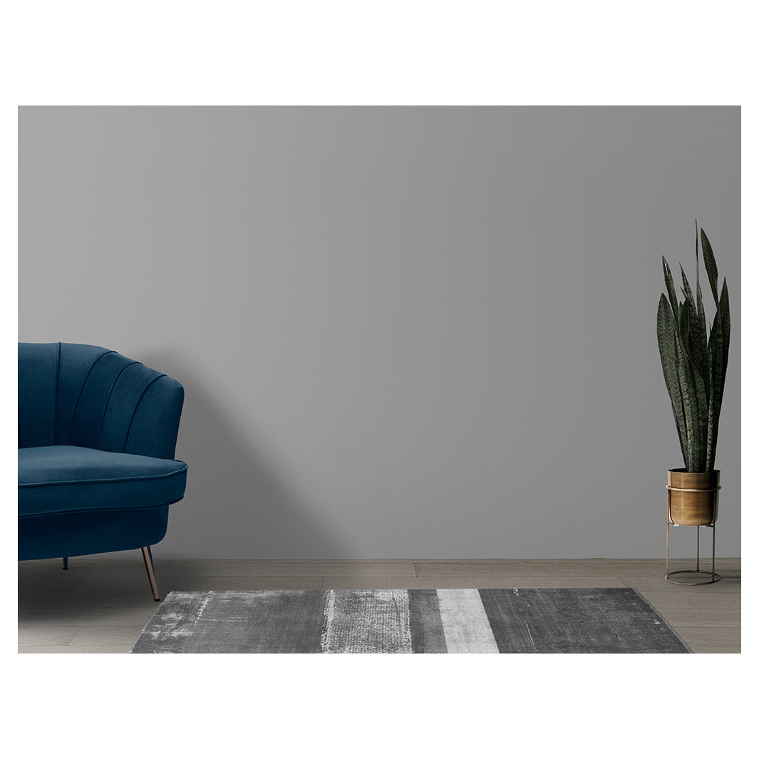 MODERN CHARCOAL BLOCKS DISTRESSED RUNNER RUG