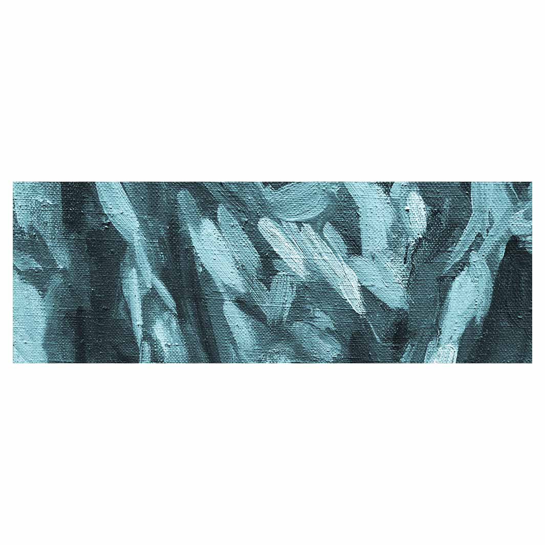 MODERN SKY BLUE BRUSH STROKES RUNNER RUG