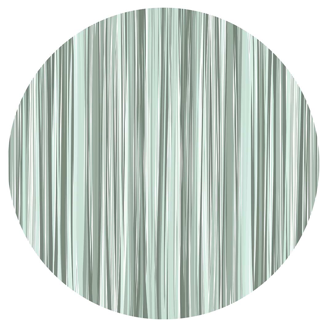 VERTICAL MONOCHROMATIC LINE ART ROUND RUG