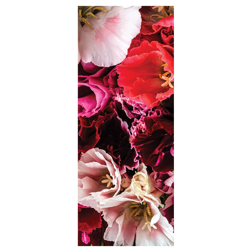 FLORAL PINK AND RED LISIANTHUS FLOWER MIX ROOM DIVIDER