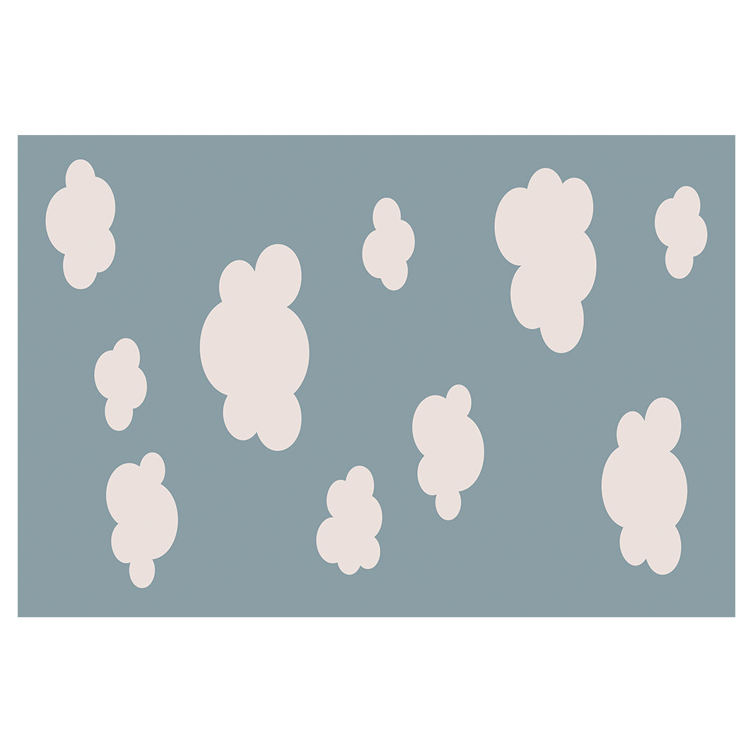 KIDS BLUE CLOUDS RECTANGULAR RUG