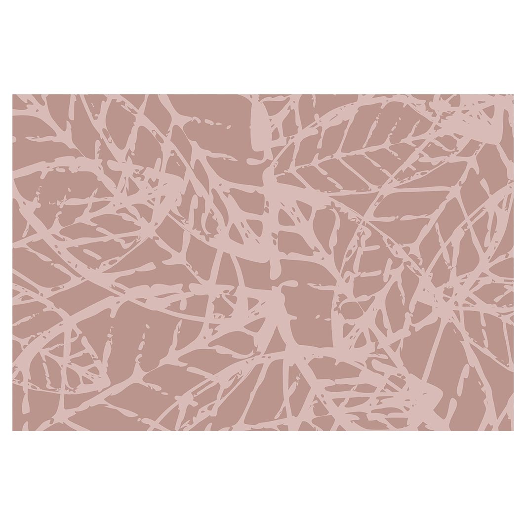 LEAF STAMP MUTED PINK PATTERN RECTANGULAR RUG