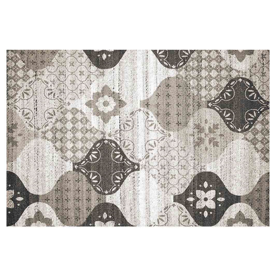 CLASSIC GREY NATURAL PATCHWORK RECTANGULAR RUG