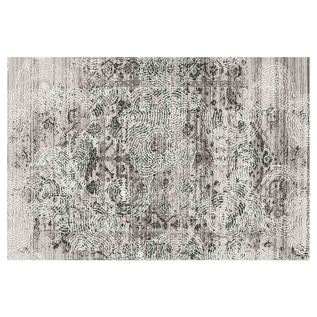 CLASSIC GREY AGED FINGERPRINT RECTANGULAR RUG