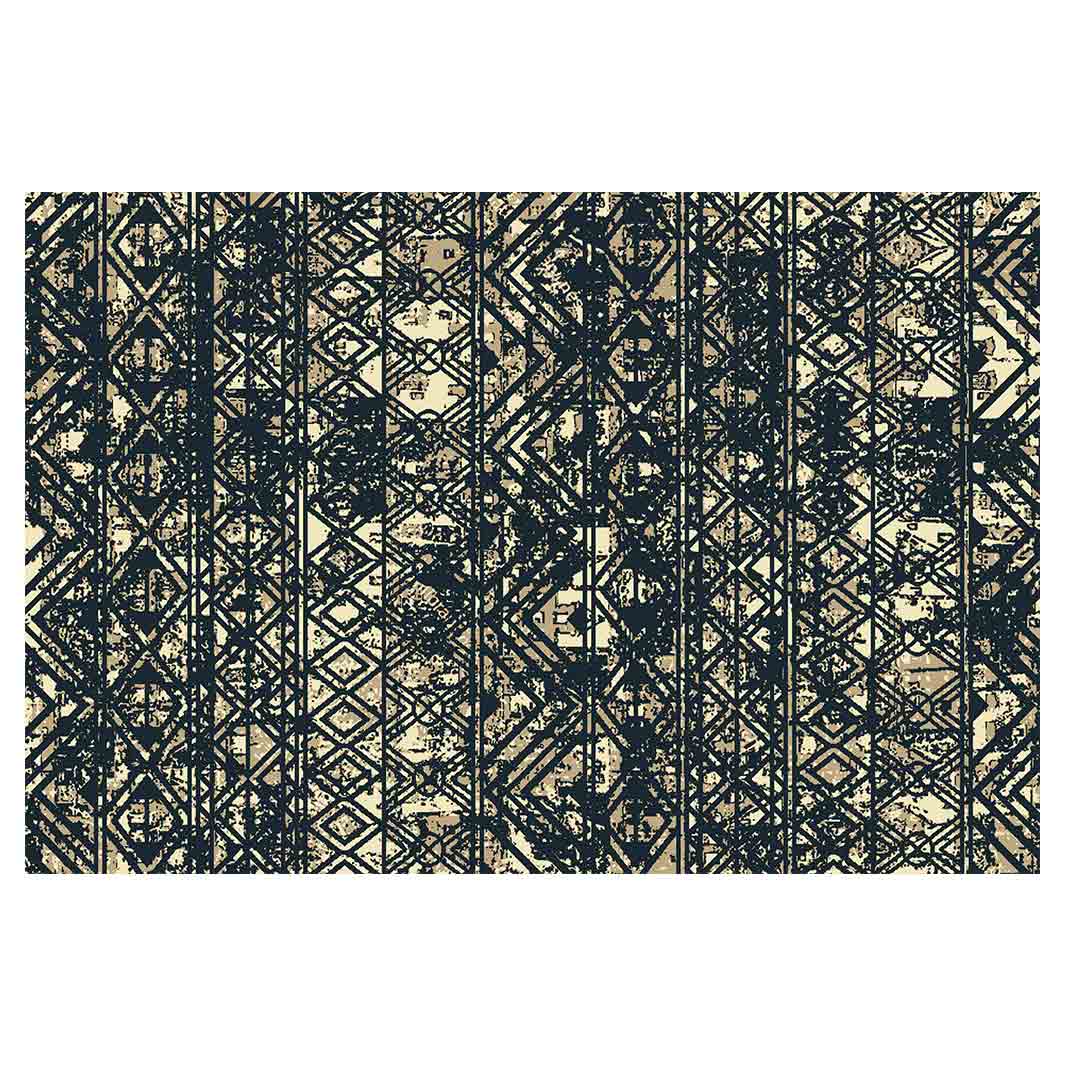 CLASSIC YELLOW AFRICAN TRIBAL PATTERN RECTANGULAR RUG