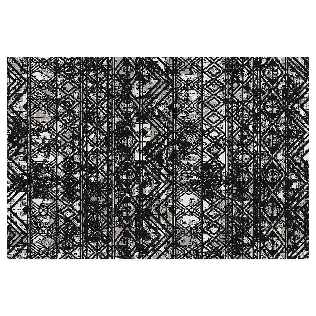 CLASSIC GREY AFRICAN TRIBAL PATTERN RECTANGULAR RUG