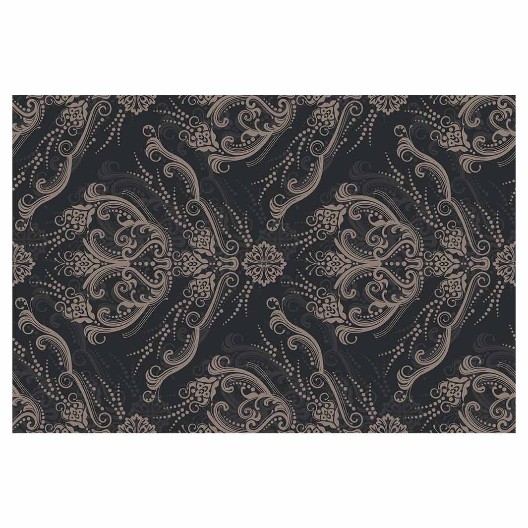 CLASSIC BLUE DARK RICH ORNAMENT PATTERN RECTANGULAR RUG