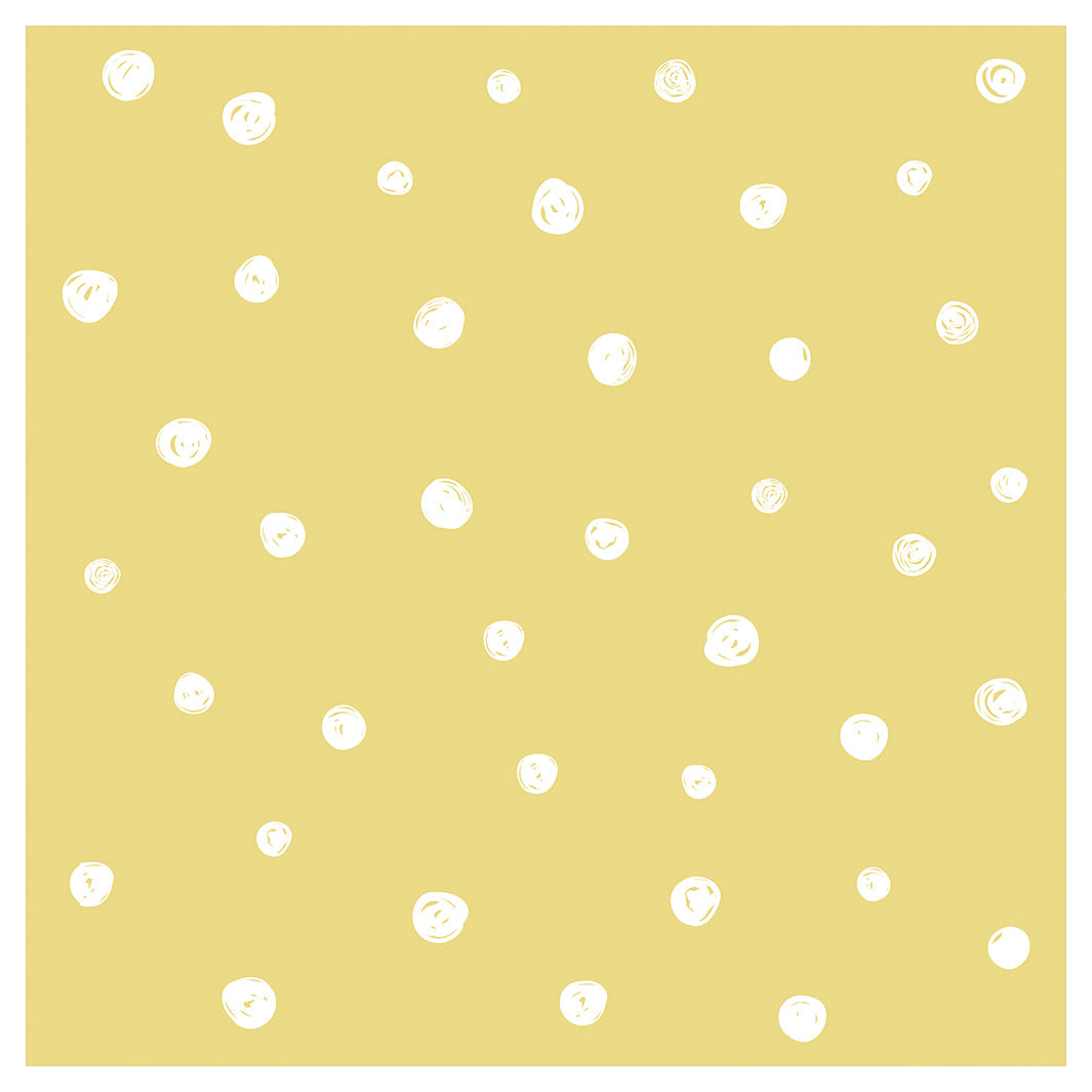 KIDS YELLOW WHITE DOTS CUSHION