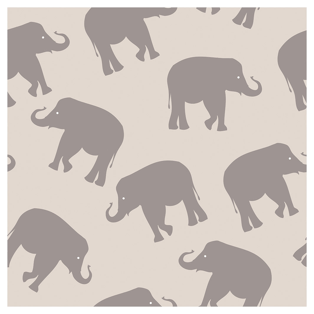 KIDS BEIGE AND BROWN ELEPHANT PATTERN CUSHION