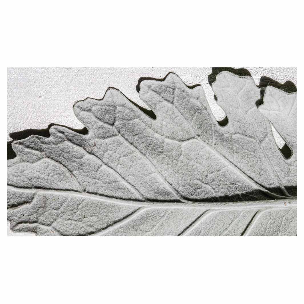 LEAVES GREY MONOCHROME LEAF TABLECLOTH