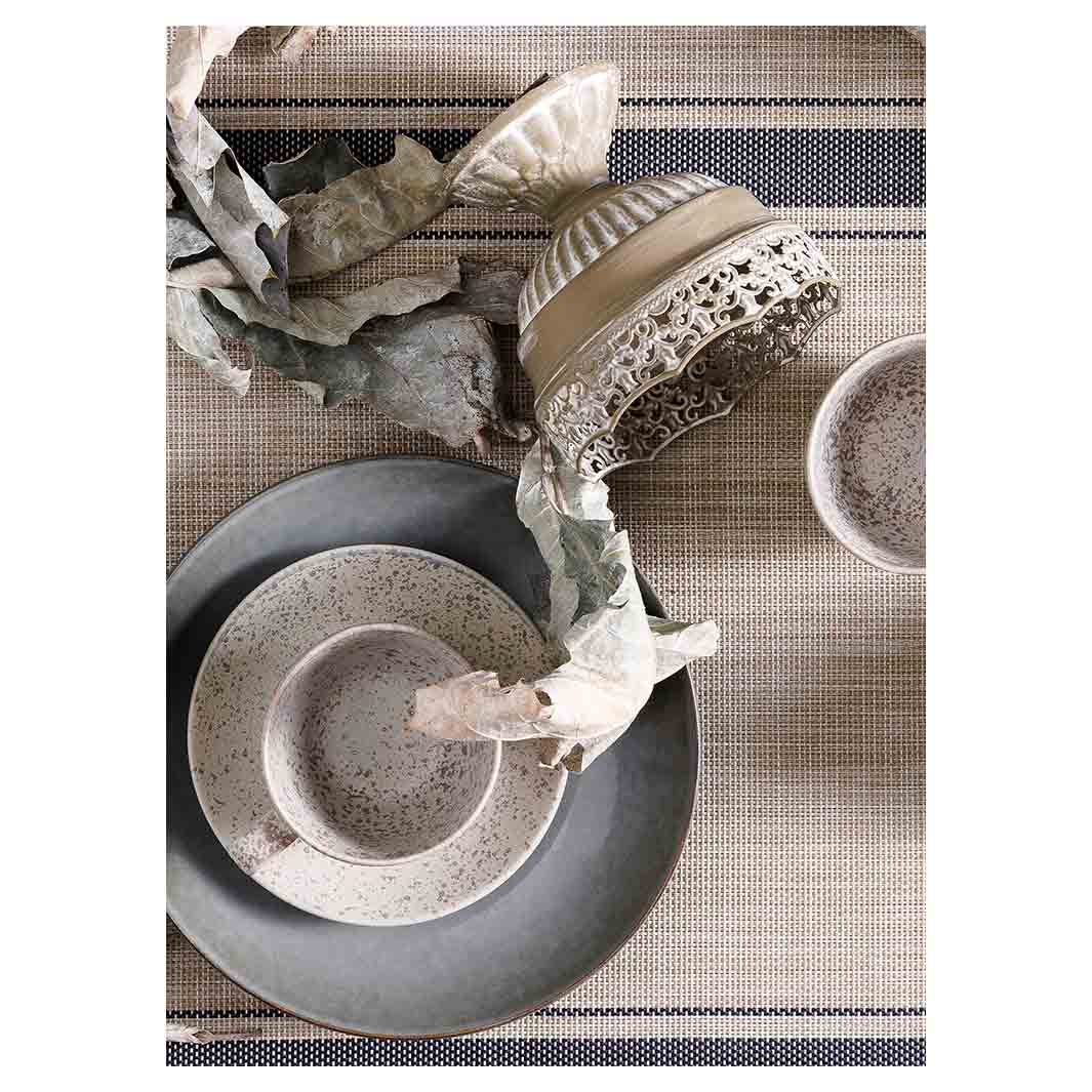 RUSTIC GREY STILL LIFE WITH LEAVES TEA TOWEL