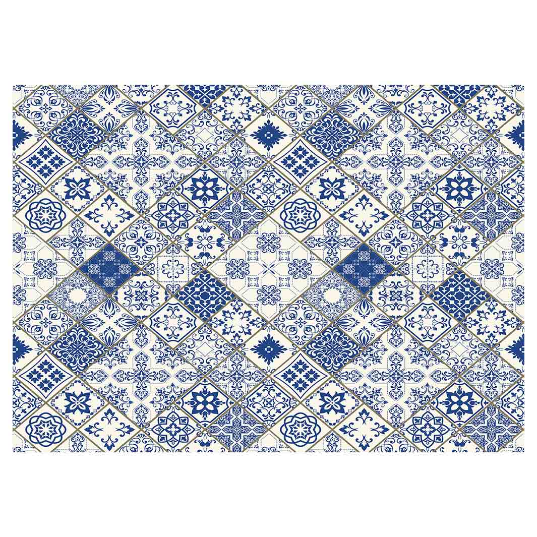 PATTERN BLUE DIAMOND LISBON VINYL FOAM MAT