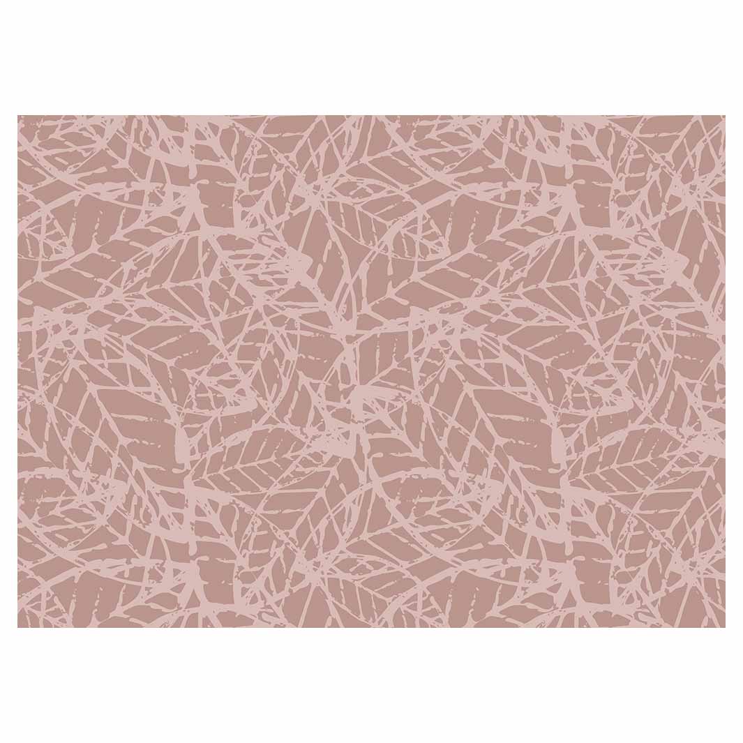 LEAF STAMP MUTED PINK PATTERN VINYL FOAM MAT