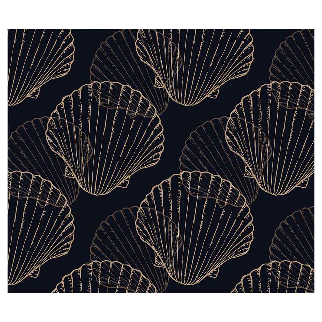 PATTERN DARK NAVY SHELL VINYL FOAM MAT